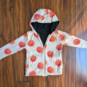 Bums & Roses Hoops There it Is Bamboo Convertible Sweatshirt, 3T EUC